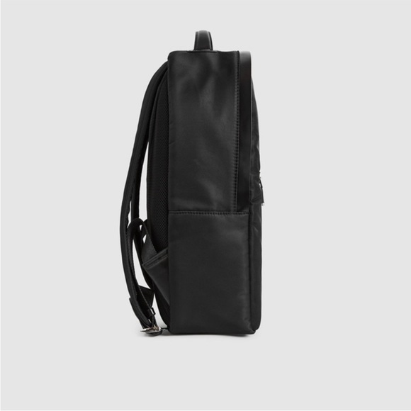 Reiss Parker Men’s Nylon Work Essential Backpack Black Silver NWT - Picture 6 of 13